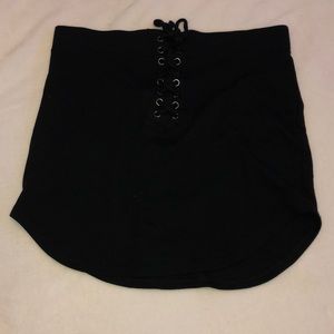 black lace skirt